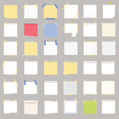 Paper notes stickers or notepad pages