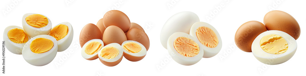 Aufkleber egg with full depth of field isolated on white background
