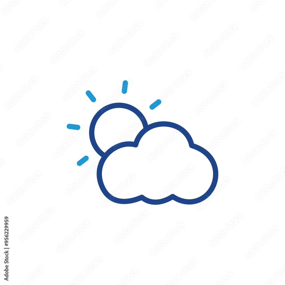 Poster weather icon, cloud icon vector for web site computer and mobile app