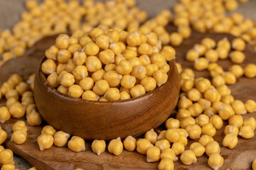 wet chickpeas porridge during cooking