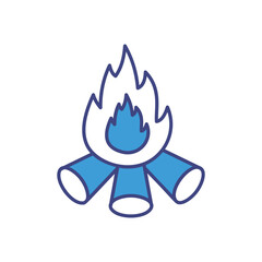 Campfire icon vector stock illustration