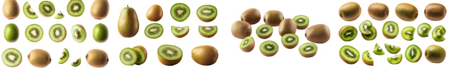 Fototapeta premium An isolated white kiwi with a full depth of field on a white background