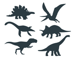 Dinosaur silhouette set, collection