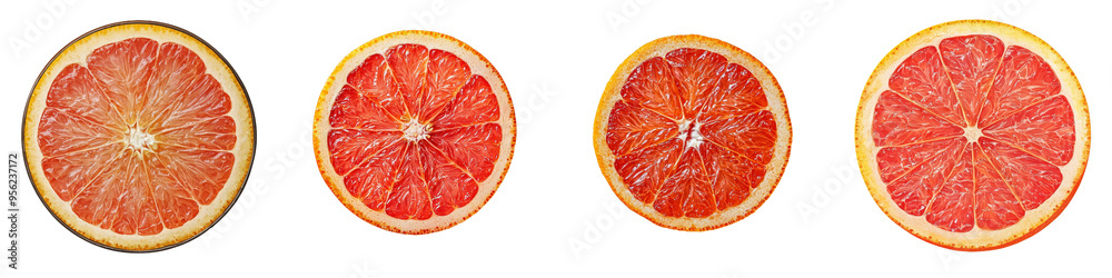 Aufkleber isolated grapefruit with full depth of field on white background