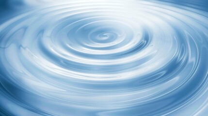 Blue and white background, circular lines, technological feel, smooth curves, simplicity, short transitions, and clarity