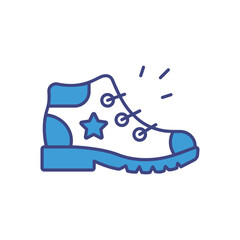 Hiking Boots icon vector stock illustration