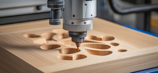 Laser-Cut Machines Creating Intricate Patterns on Wood