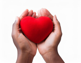 Obraz premium an image of red engagement box holding by hand of young girl