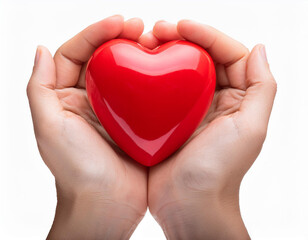 Fototapeta premium an image of red engagement box holding by hand of young girl