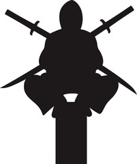 ninja sword silhouette © maridownload
