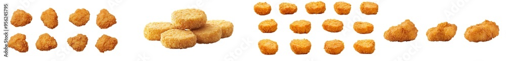 Poster the corn flakes are isolated on a white background, a clipping path has been established, and the de