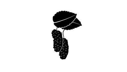 Naklejka premium mulberry emblem, black isolated silhouette