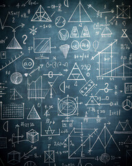Fototapeta premium Math background black