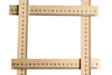 Wooden measuring ruler isolated	