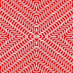 red and white lines forming an intricate geometric design,seamless pattern for decorating all fashion,fabrics,wallpapers and prints on red background.