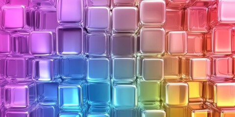 Fototapeta premium Colorful background made of multi colored glass cubes