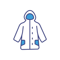 Rain Poncho icon vector stock illustration