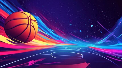 Fototapeta premium Basketball in Motion