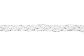 Braided white rope isolated transparent