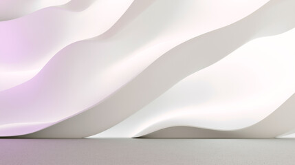 Obraz premium Empty wall and floor backlight display. Bright glow and lines with gradient, light effects stripes and lights. Dynamic abstract background.
