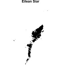 Obraz premium Eilean Siar blank outline map