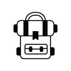 Backpack icon vector stock illustration