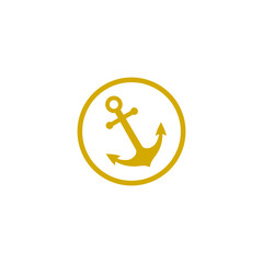 Anchor icon isolated on transparent background
