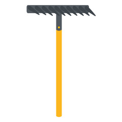 Rake colored icon. Gardening tool