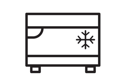 Fridge icon in vector. Logotype