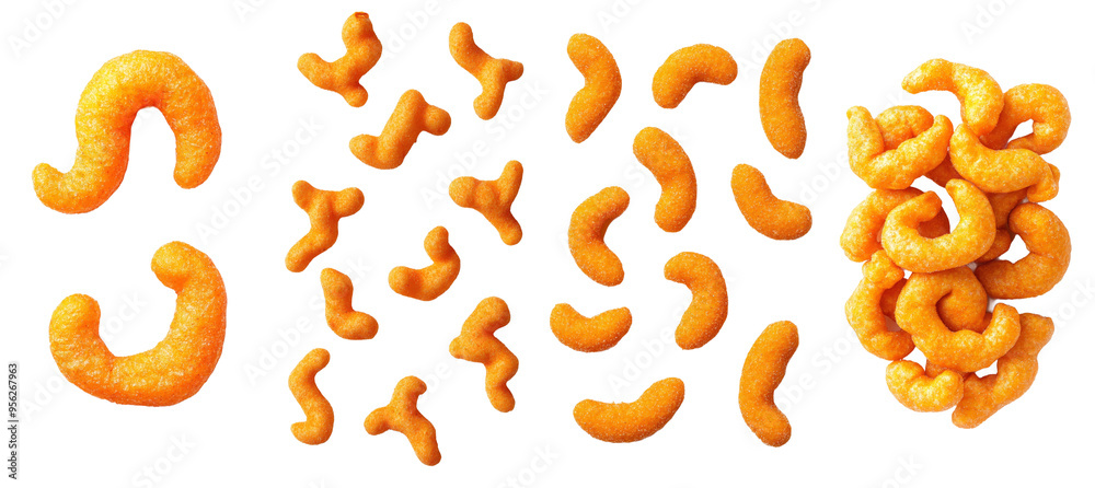 Aufkleber isolated corn stick with full depth of field on white background