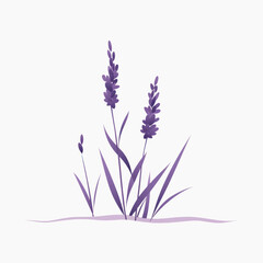Naklejka premium Elegant lavender floral illustration art