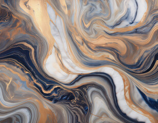 Fototapeta premium Mixture of acrylic paints. Liquid marble texture. Abstract soft colorful watercolor for background, 