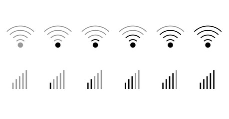 Wifi sign image vector set, wifi png image set