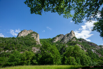 roccamalatina sassi park on a windy spring day
