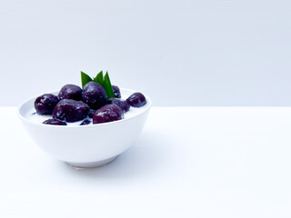 Biji Salak Kolak Candil Ubi Ungu, Purple Sweet Potato Ball with Sweet Coconut Milk Sauce for Ramadan Dessert