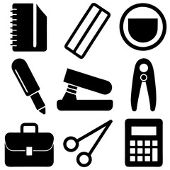 Set of Office Supply  icons Vector 