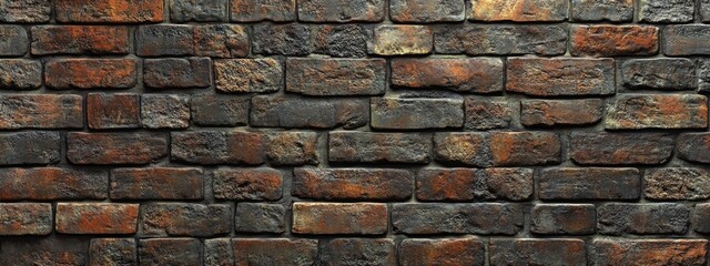 Obraz premium 3D rendering of an old brick wall background