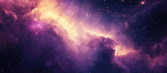 Obraz premium Abstract space nebula cosmos art featuring a 3D cartoon rendering of a vast galaxy