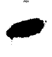 Jeju province blank outline map