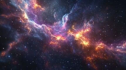 Fototapeta premium Galaxy and stardust in a 3D cartoon rendering