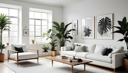 Photo interior modern design room 3d illustration