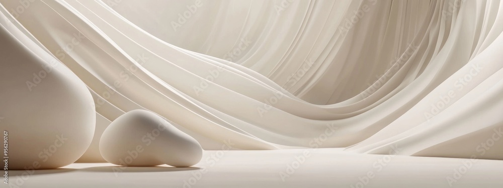 Aufkleber Elegant minimalist abstract backdrop 3D illustration 3D rendering