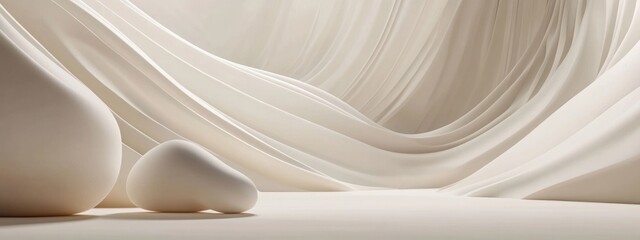 Elegant minimalist abstract backdrop 3D illustration 3D rendering