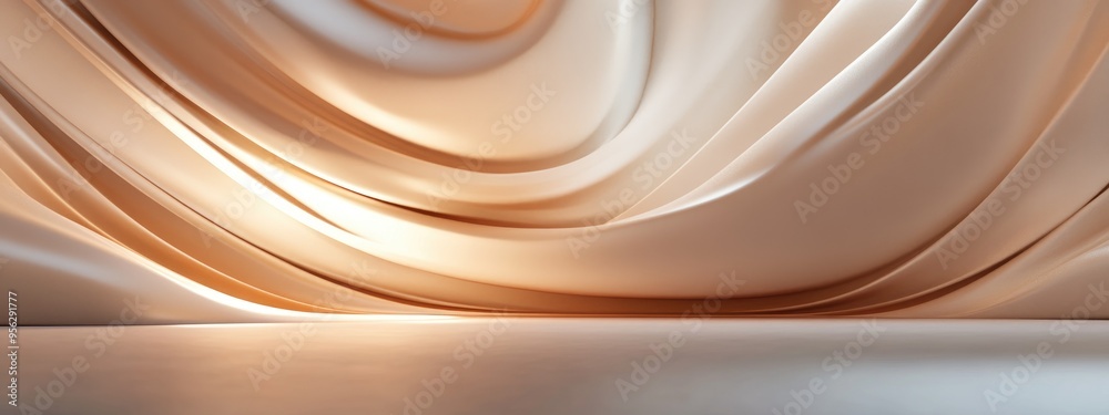 Aufkleber Elegant minimalist abstract backdrop 3D illustration 3D rendering