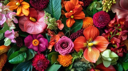 Fototapeta premium Vibrant blossoms in a stunning arrangement