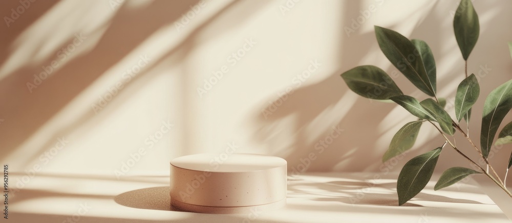 Poster minimal scene template showcasing product 3d render