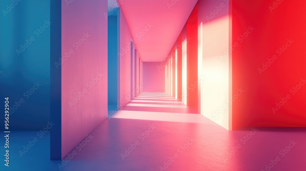 Poster abstract minimalist background featuring 3d illustration and rendering