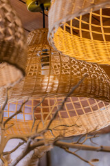 Obraz premium Wicker ceiling light decoration