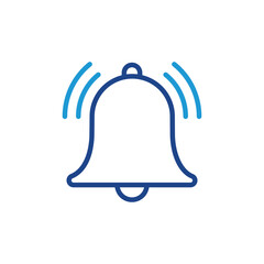Bell icon, bell notification sign vector