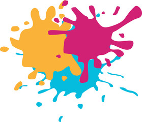 Colorful Watercolor Splash Stain